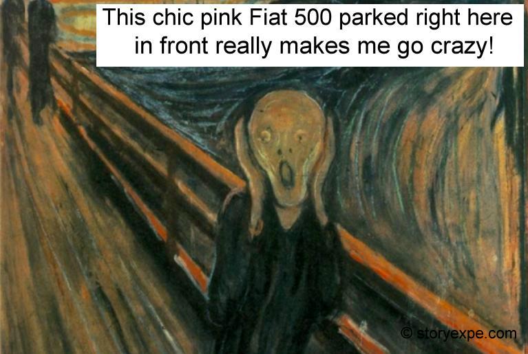 This chic pink Fiat 500