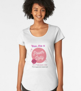 Power lady t-shirt white