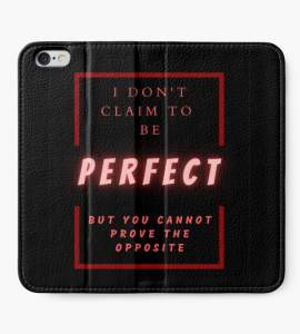 I-Phone flip case black and red
