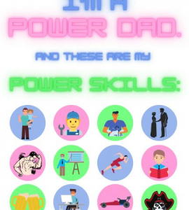 Power dad background white