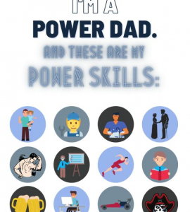 Power dad background white