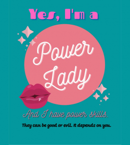 Power lady pink and blue