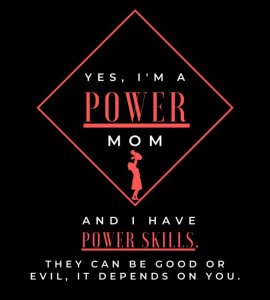Power mom red and black