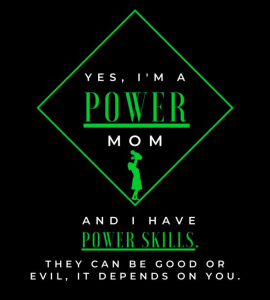 Power mom green / black