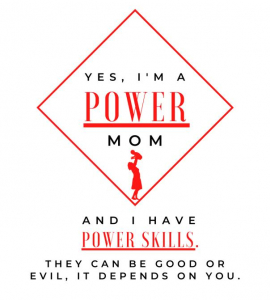 Power mom red and white