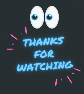 Thanks for watching black and blue